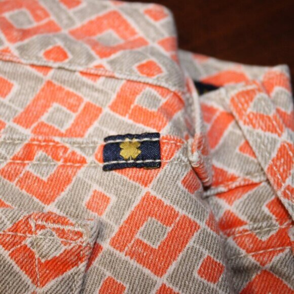 🍀 Lucky Brand Charlie Capri Jeans – Size 0/25 – Geometric Print - Picture 4 of 8